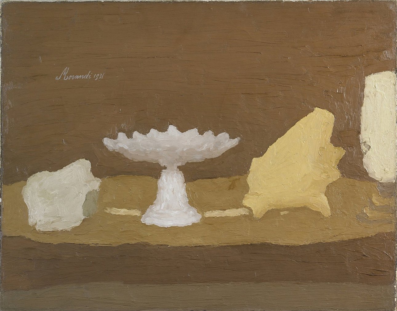 Джорджо Моранди. Натюрморт. 1931. Х., м. 54 х 64