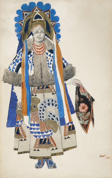 Лев Бакст. Эскиз костюма к водевилю «Москва». 1922. Из коллекции Ричарда Дж. Шварца. Christie's, 5 июня. Эстимейт £80–120 тыс.