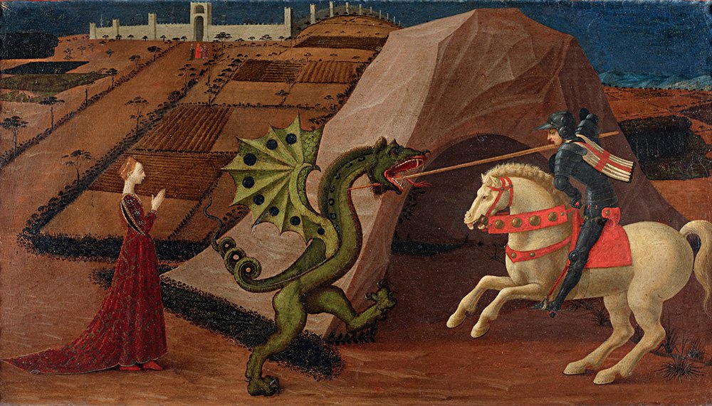 Паоло Уччелло. «Битва святого Георгия с драконом». 1430–1435. Фото: Musée Jacquemart-André