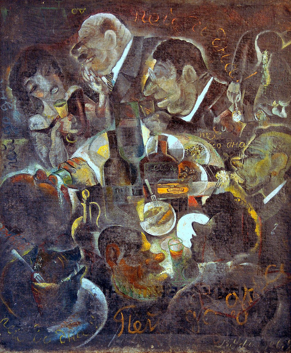 Виктор Уфимцев. «Пей до дна». 1929. Фото: Государственный музей искусств Республики Каракалпакстан им. И.В.Савицкого