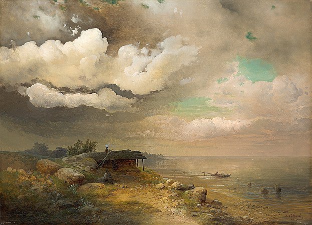 Саврасов Алексей Кондратьевич.«Рыбаки. Берег Днепра», 1859 год