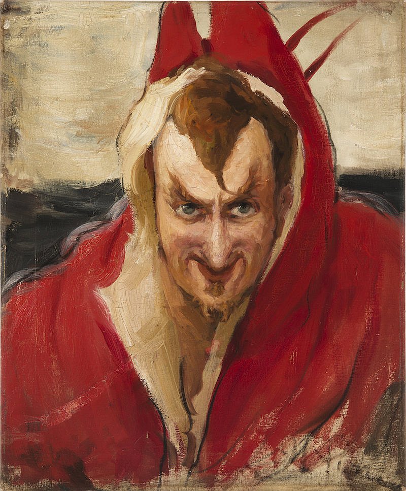 Илья Репин. «Портрет Григория Григорьевича Ге в роли Мефистофеля». 1890-е. Bonhams