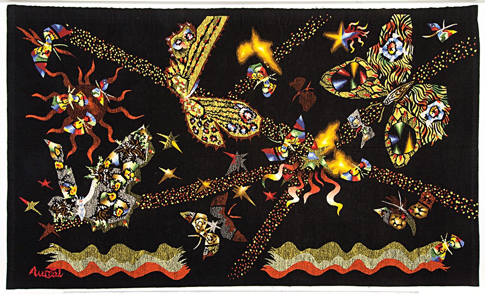 Шпалера «Блеск огня». 1950-е гг. Мастерская Дассонваля. Мануфактура Обюссона, Франция. Автор эскиза: Люрса, Жан. Фото: Государственный Эрмитаж