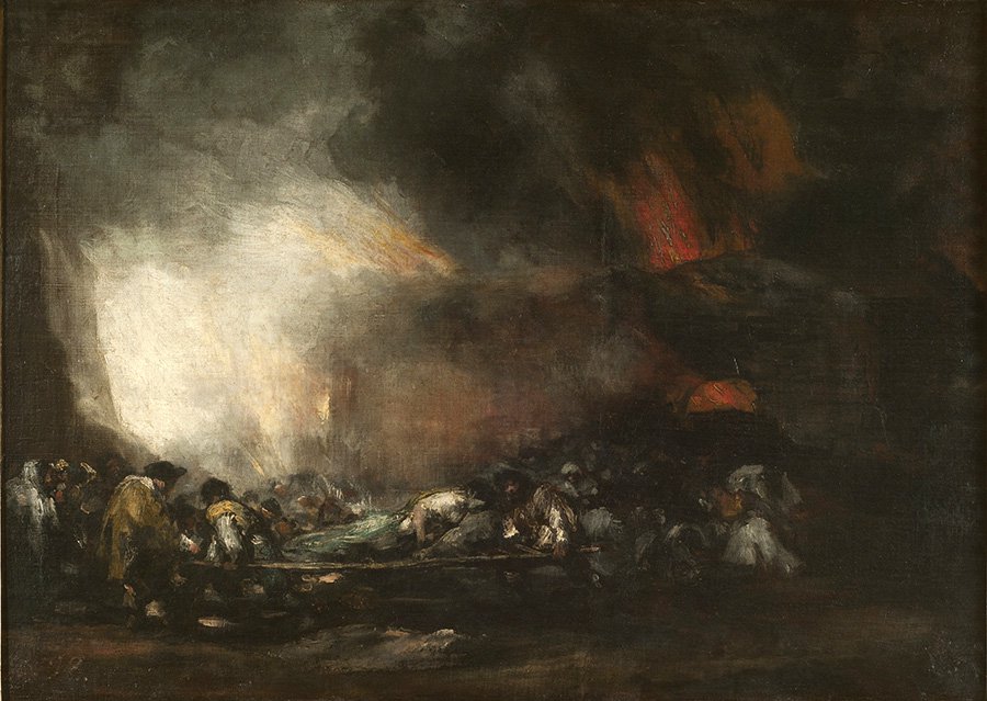 Франсиско Гойя. «Пожар в госпитале». Около 1808–1812. Фото: Museo Nacional de Bellas Arte