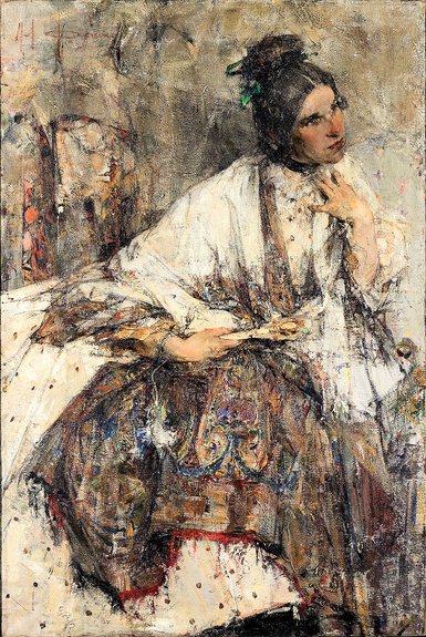 Николай Фешин. «Портрет Надежды Сапожниковой». 1908. Эстимейт £1,2-1,8 млн. Аукцион Sotheby's, 28 ноября. Фото: Sotheby'