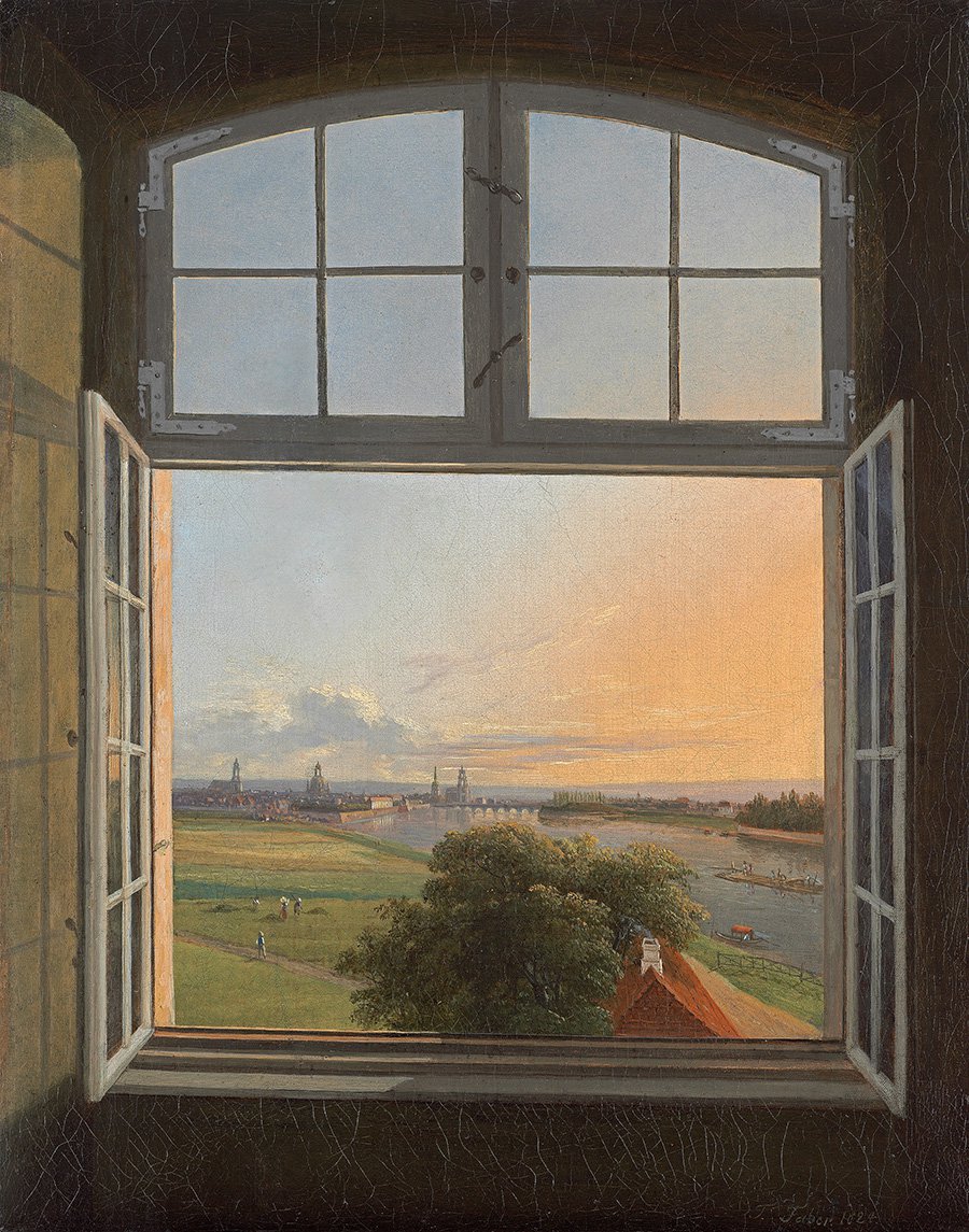 Карл Готфрид Траугот Фабер. «Вид на Дрезден». 1824. Альбертинум, Государственные художественные собрания Дрездена. Фото: Герберт Бозванк