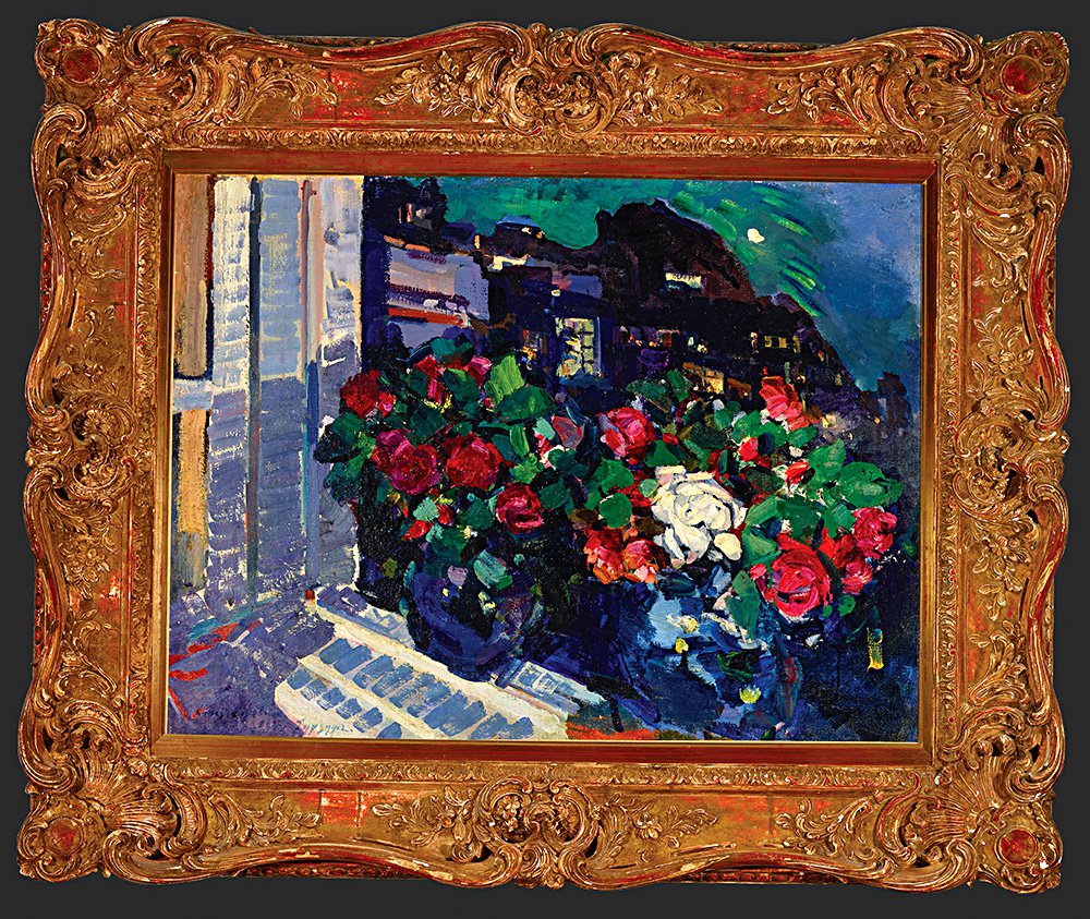 Константин Коровин. «Два букета роз на окне». 1917. Крым. Фото: Hermitage Fine Art