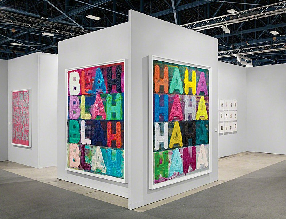 Мэл Бохнер. «Бла-бла-бла» и «Ха-ха». 2014. Art Basel Miami. Фото: Art Basel