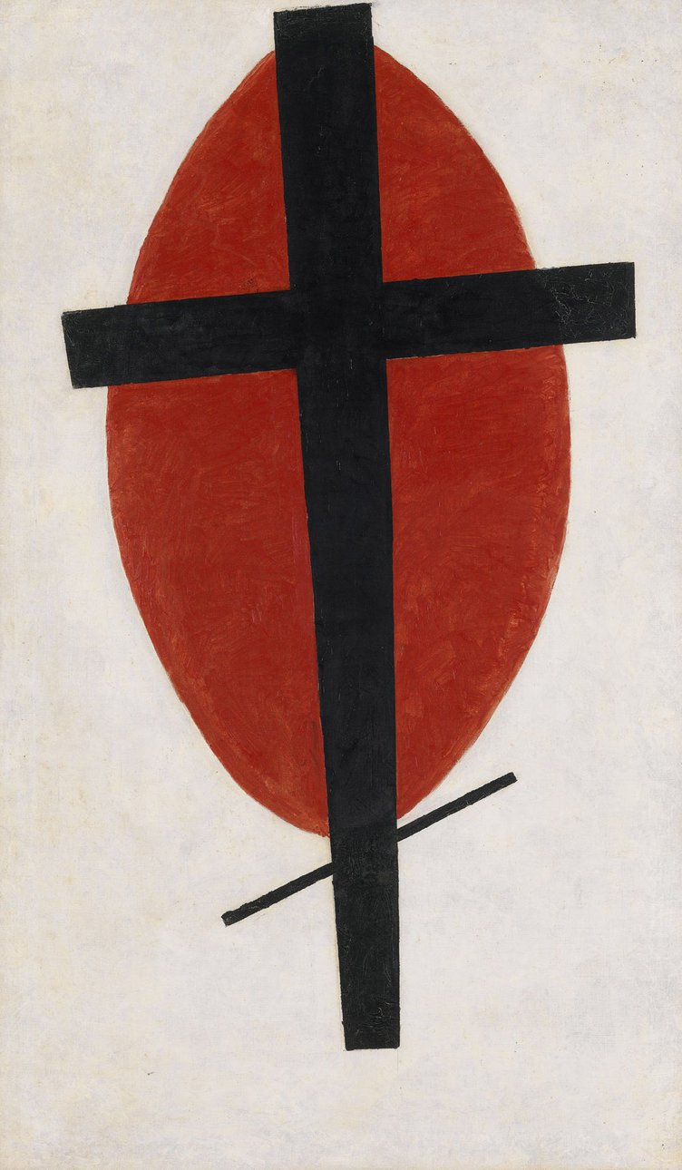Казимир Малевич. «Мистический супрематизм» («Черный крест на красном овале»). Фото: Sotheby'