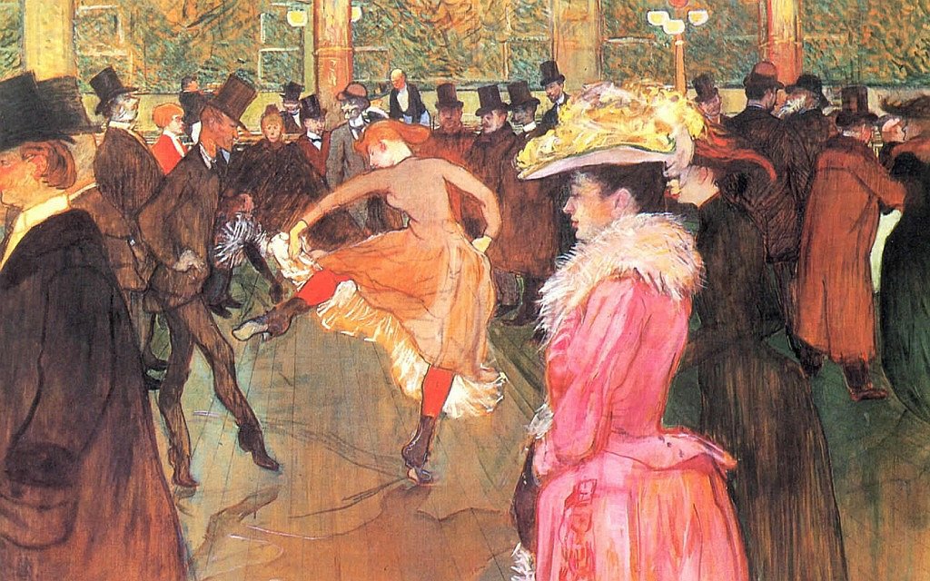 Анри де Тулуз-Лотрек. "Танец в Мулен-Руж". 1890 г.