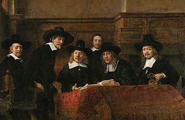 Рембрандт. Старшины амстердамской гильдии суконщиков (Синдики). 1662