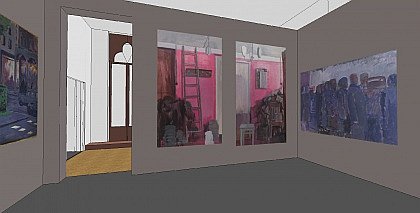 «Красная дверь» (1965) Рогинского на выставке в Венеции