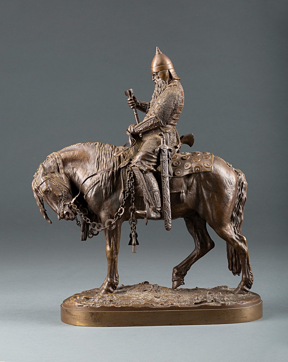 Евгений Лансере. «Витязь на коне». 1875. Бронза. Высота 40,8 см. Фото: Аукцион Hargesheimer
