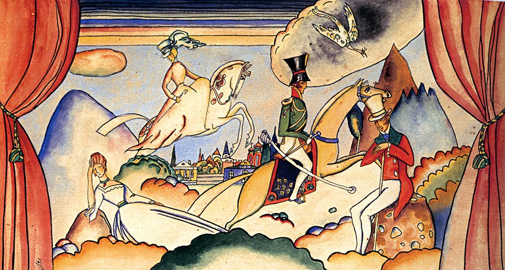 Василий Кандинский. «С офицером». 1917. Фото: Собрание В.А. Дудакова и М.К. Кашуро