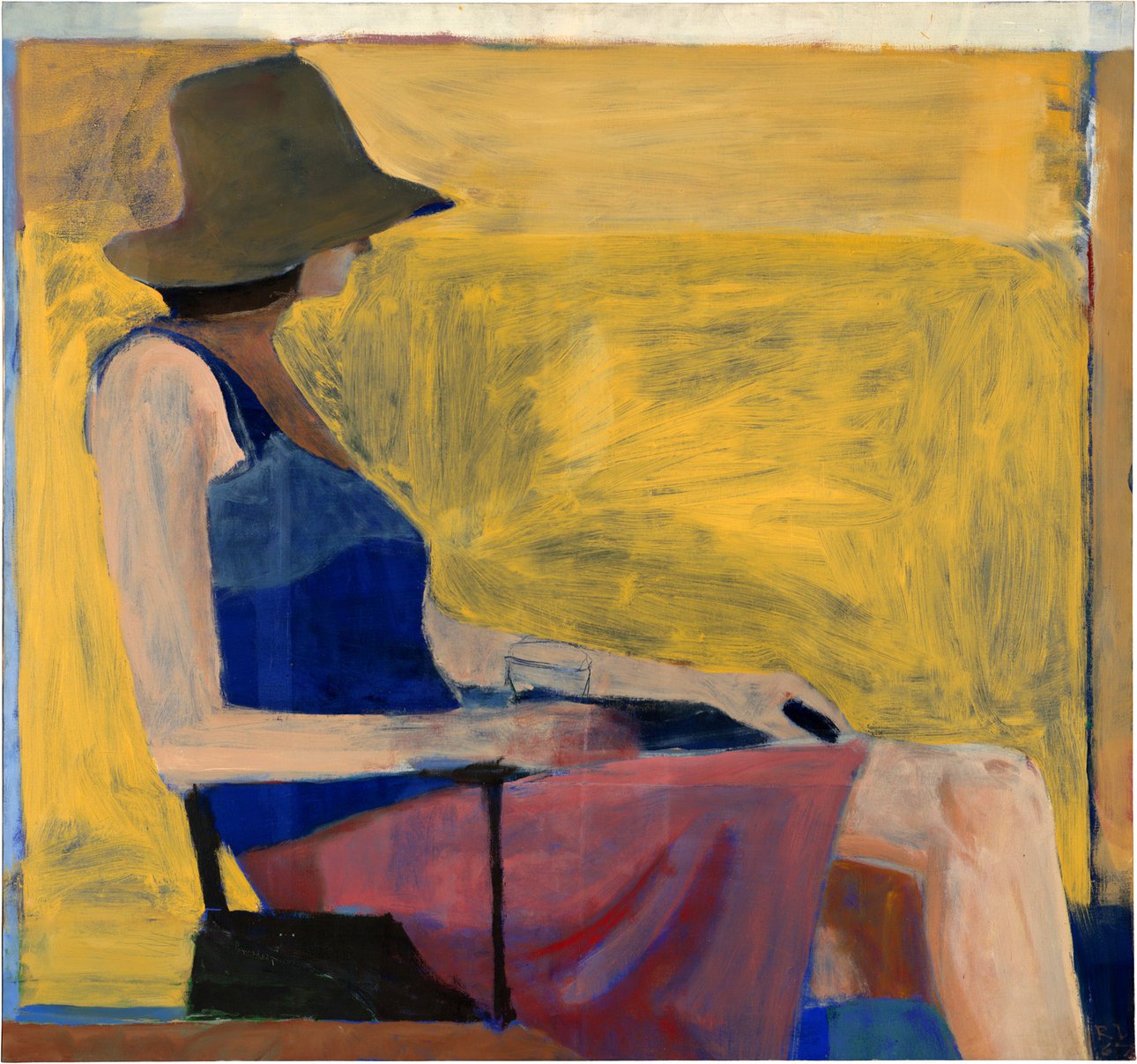 Ричард Дибенкорн. «Сидящая фигура в шляпе». 1967. National Gallery of Art, Washington © The Richard Diebenkorn Foundatio