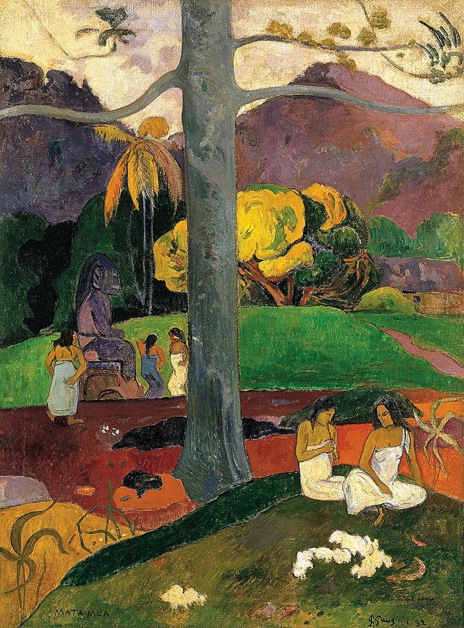 Поль Гоген. «Мата Муа» («Былые времена»). 1892. Фото: Museo Nacional Thyssen-Bornemisza