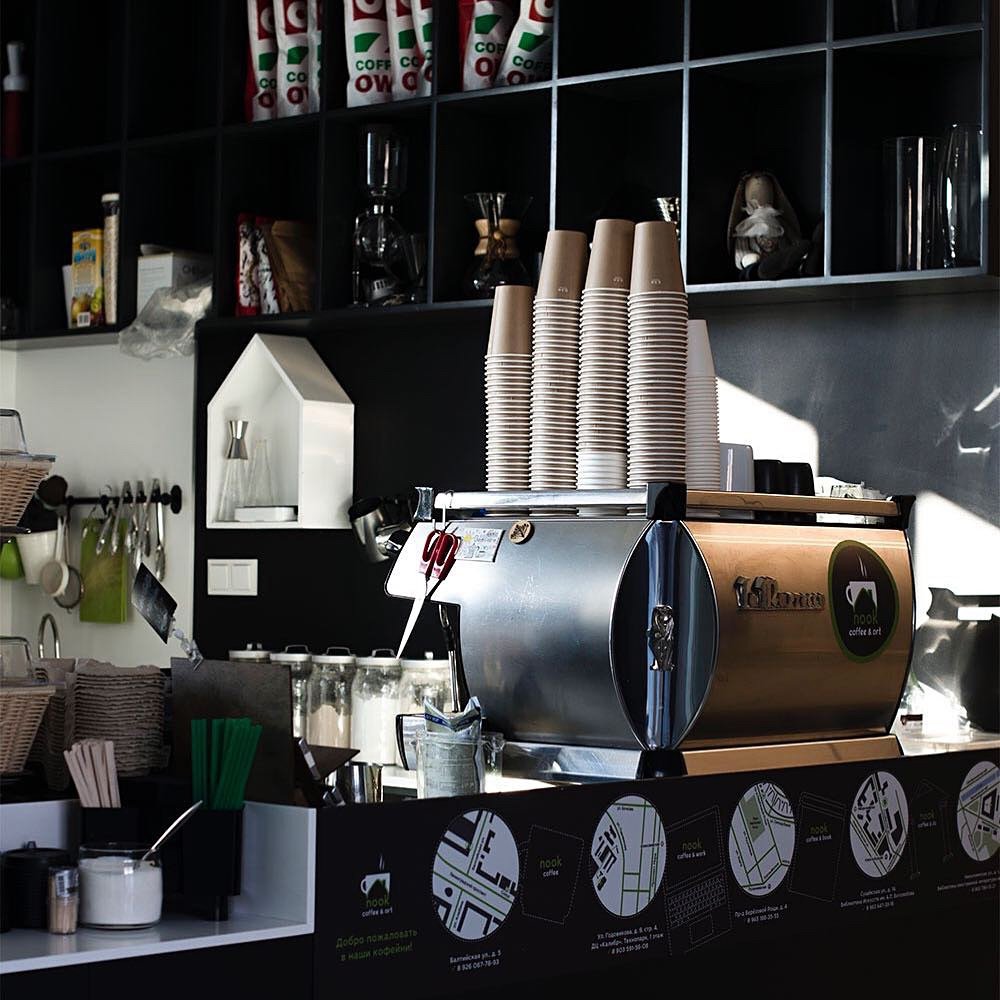 Кофейня Nook Coffee на третьем этаже Музея русского импрессионизма. Фото: Музей русского импрессионизма