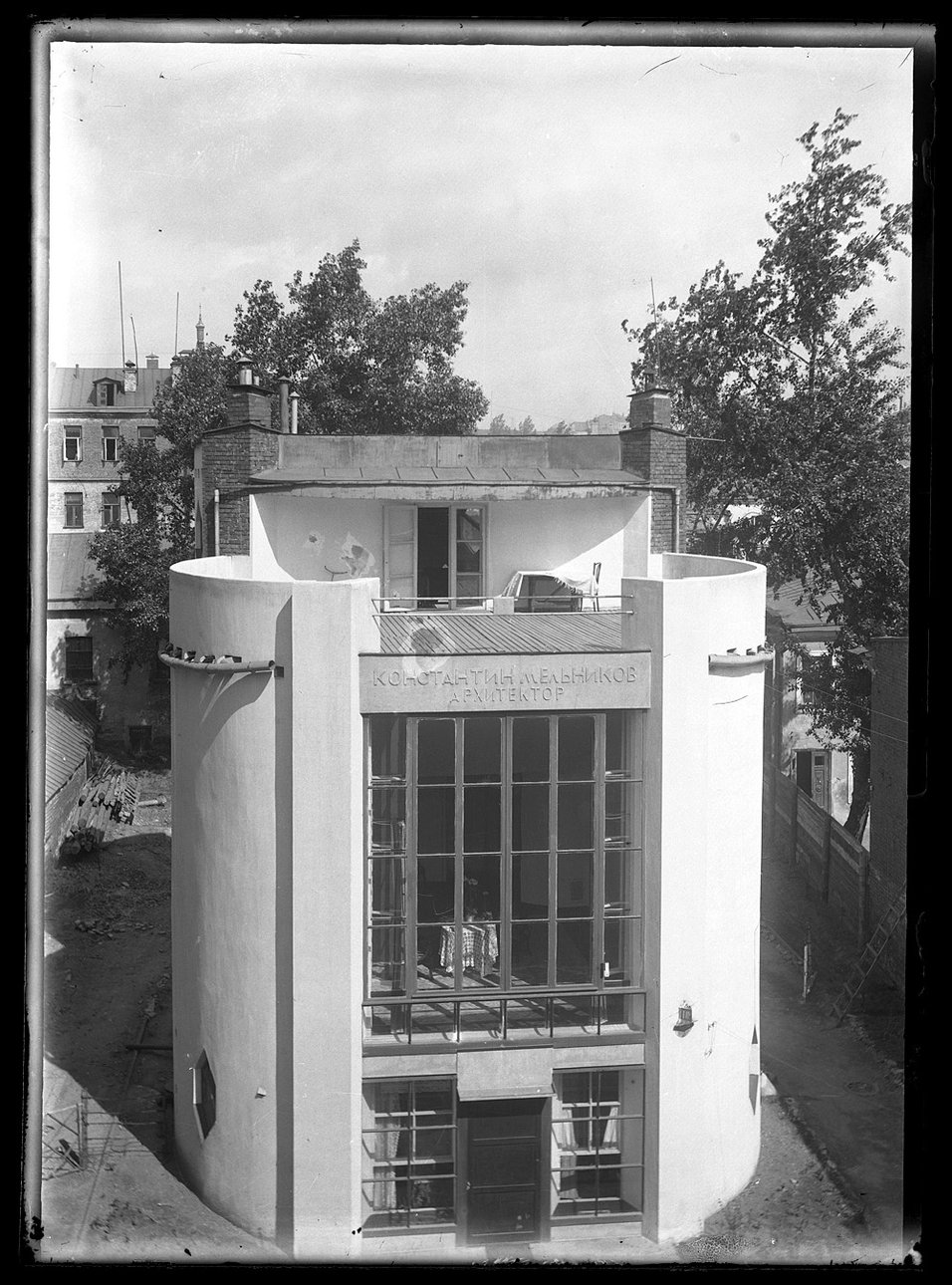 Дом Мельникова в 1930 г. Фото: Государственный музей архитектуры имени А.В.Щусева