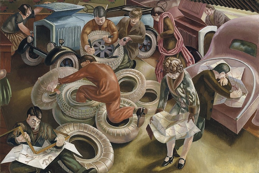 Картина Гараж художника сэра Стэнли Спенсера, написанная в 1929 г., — один из топ-лотов юбилейных торгов Christie’s / © Christie’