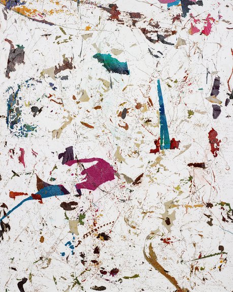 Jonas Lund     Flip City 29, 2014digital painting on canvas, gel medium, GPS tracker50 x 40 inEstimate $6,000 - 8,000