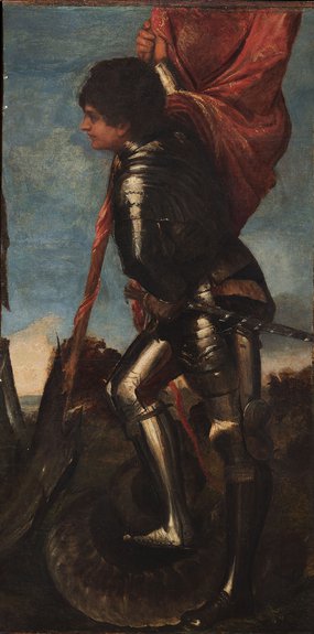 Тициан. «Святой Георгий, убивающий змия». 1513–1520. Фото: Courtesy of Fondazione Cini, Venezia