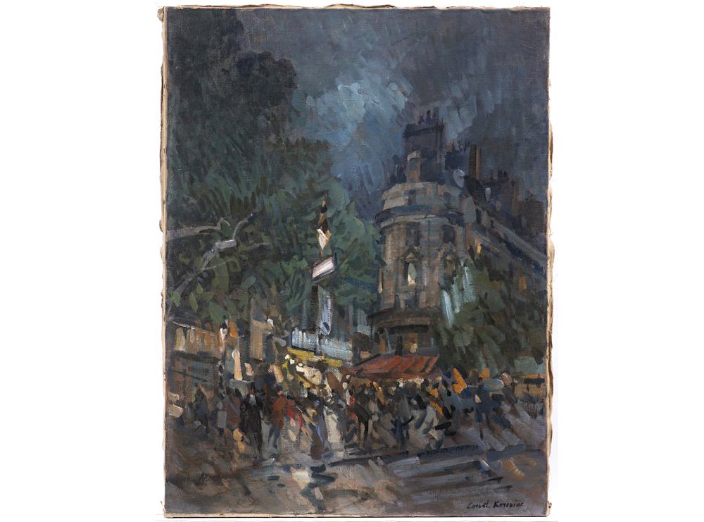 Константин Коровин. «Парижский бульвар ночью». 1920-е. Стартовая цена — 550 тыс. чешских крон (€21 450). Фото: Arthouse Hejtmánek
