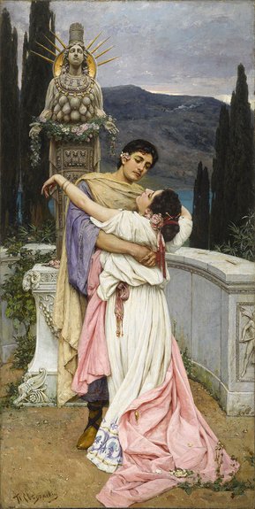 Павел Сведомский. "Поцелуй". 1902-1904. Bonhams, эстимейт £80-120 тыс.