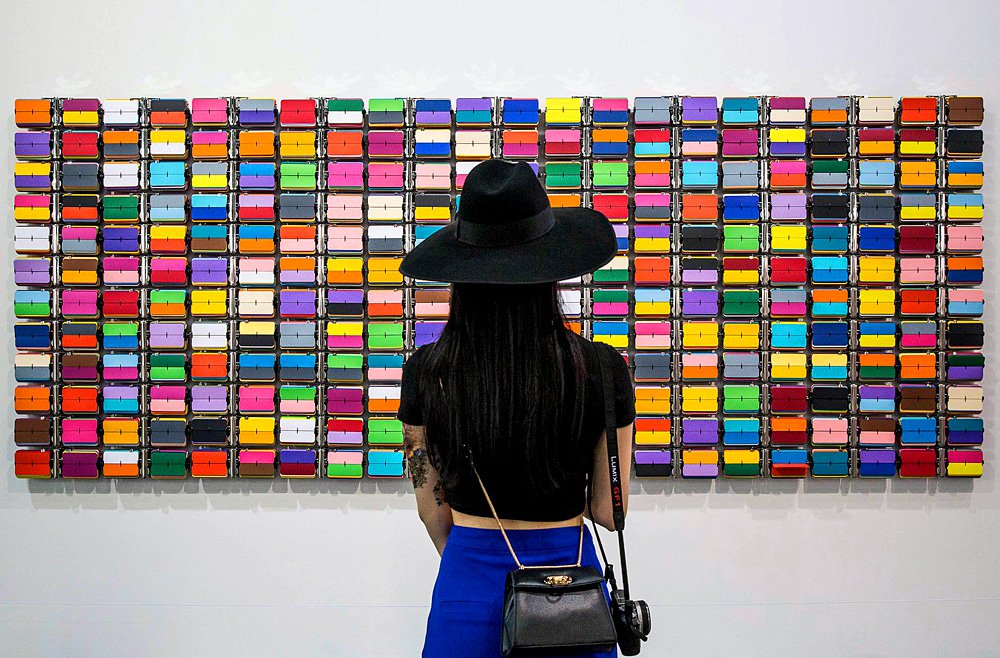 Ребекка Бауманн. «Автоматизированное цветовое поле (вариант V)». Фото: Art Basel