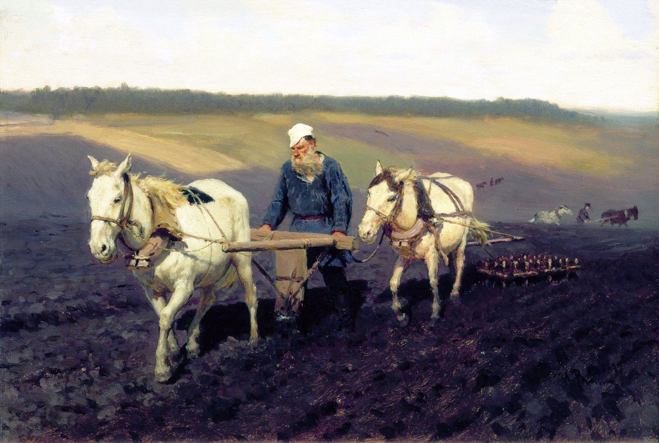 Илья Репин. «Пахарь. Л.Н.Толстой на пашне». 1887. Фото: Государственная Третьяковская галерея