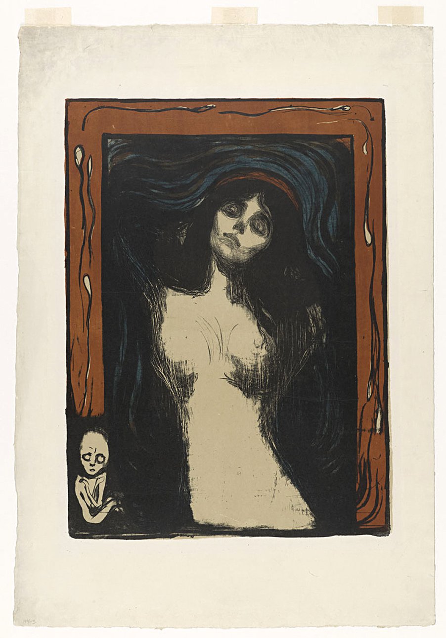 Эдвард Мунк. «Мадонна». 1895–1902. Цветная литография. Фото: MUNCH MUSEUM