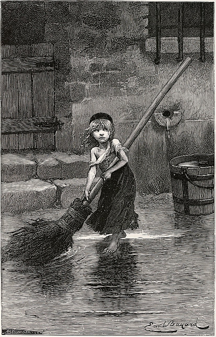 Эмиль Байар. «Козетта у трактира Тенардье в Монфермей». 1862. Иллюстрация к роману Виктора Гюго «Отверженные». Фото: London: G. Routledge & Sons, Rare Books Collection, State Library of Victoria, 1886