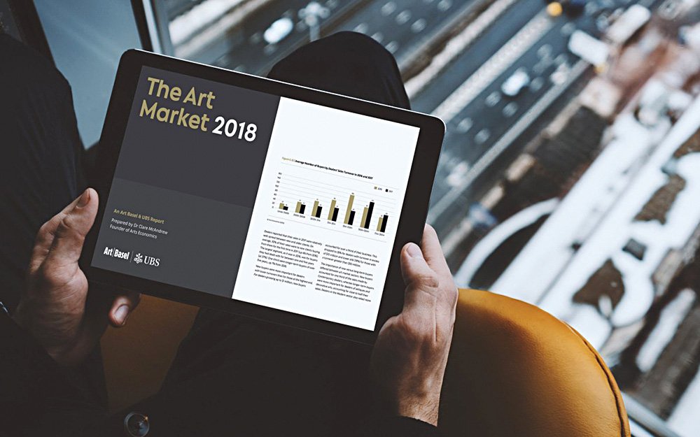 Ежегодный отчет арт-рынка The Art Market 2018 подготовлен ярмаркой Art Basel совместно с финансовым холдингом UBS. Фото: Art Basel