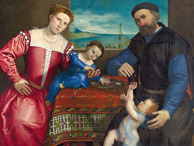 Лоренцо Лотто. «Джованни делла Вольта с семьей». 1547. Фото: London, National Gallery, Bequeathed by Miss Sarah Solly