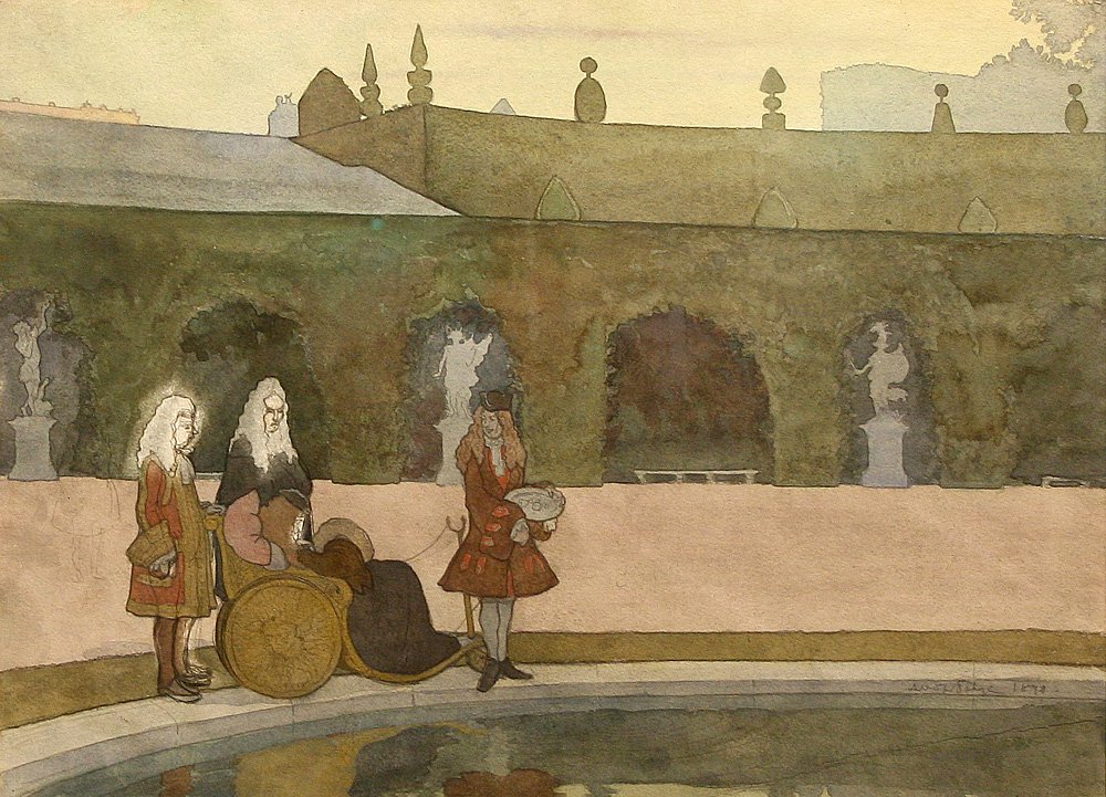 Александр Бенуа. Людовик XIV. Кормление рыб. 1898. Фото: Галерея «Элизиум»