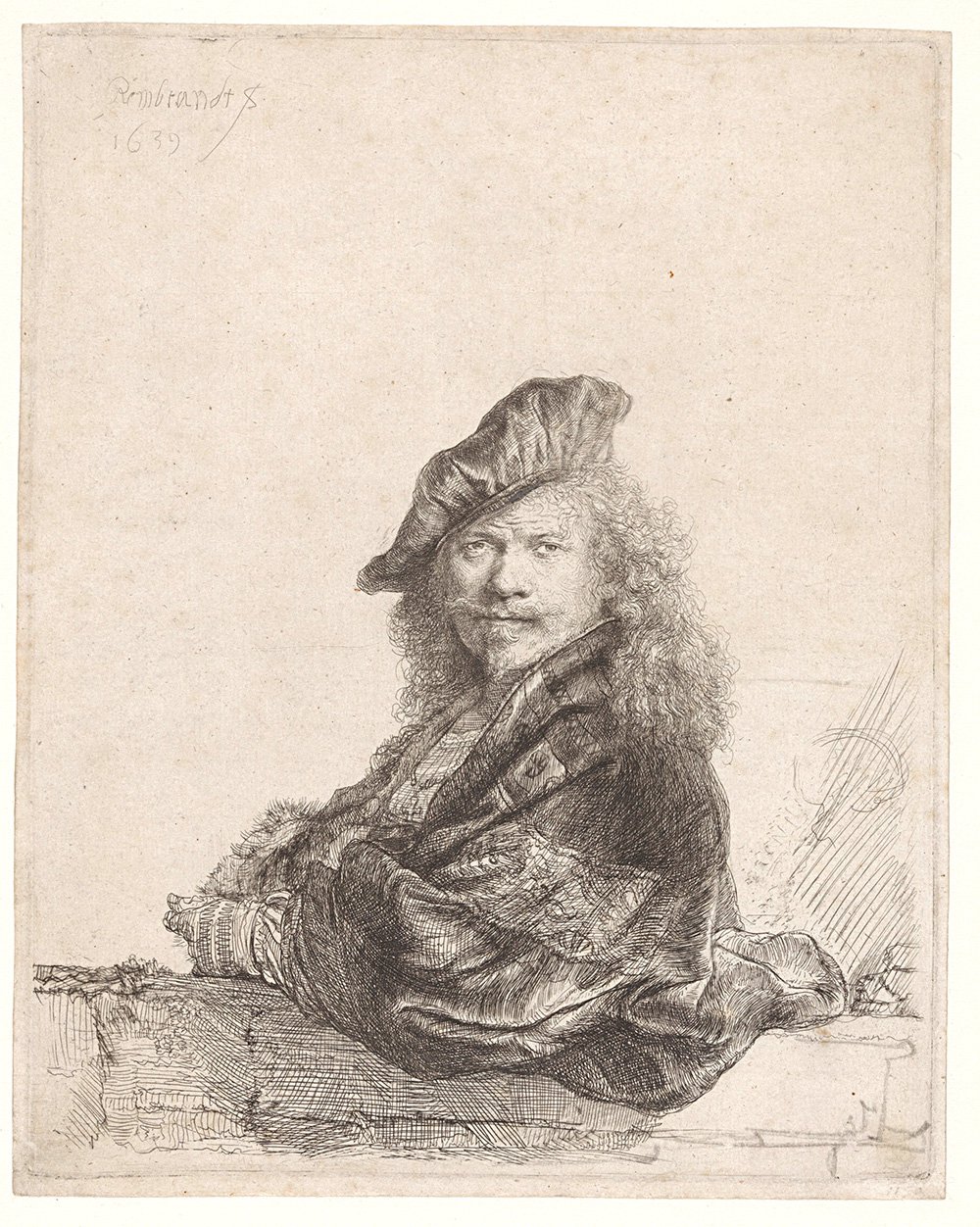 Рембрандт. «Автопортрет». Офорт. 1639. Фото: Rijksmuseum