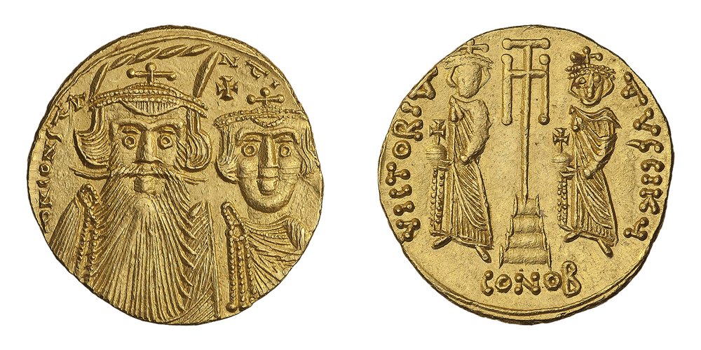 Солид. Сиракузы. Около 661–668. Фото: Музей Международного нумизматического клуба