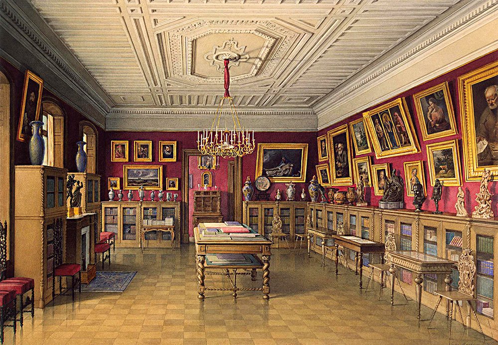 Жюль Мейблюм. «Дворец графа П.С. Строганова. Библиотека». 1865. Фото: Государственный Эрмитаж