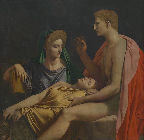 Virgil reading the Aeneidto Augustus, Octavia and Livia, or“Tu Marcellus eris” [fragment]. Jean-Auguste-Dominique Ingres. 1819