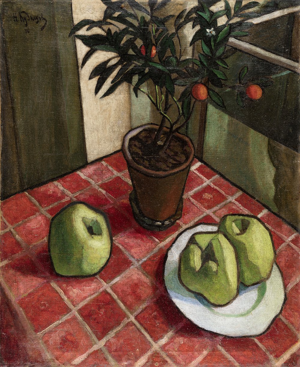Николай Кузнецов. «Натюрморт с яблоками и апельсиновым деревом». 1916. Эстимейт £150–200 тыс. Фото: Bonhams