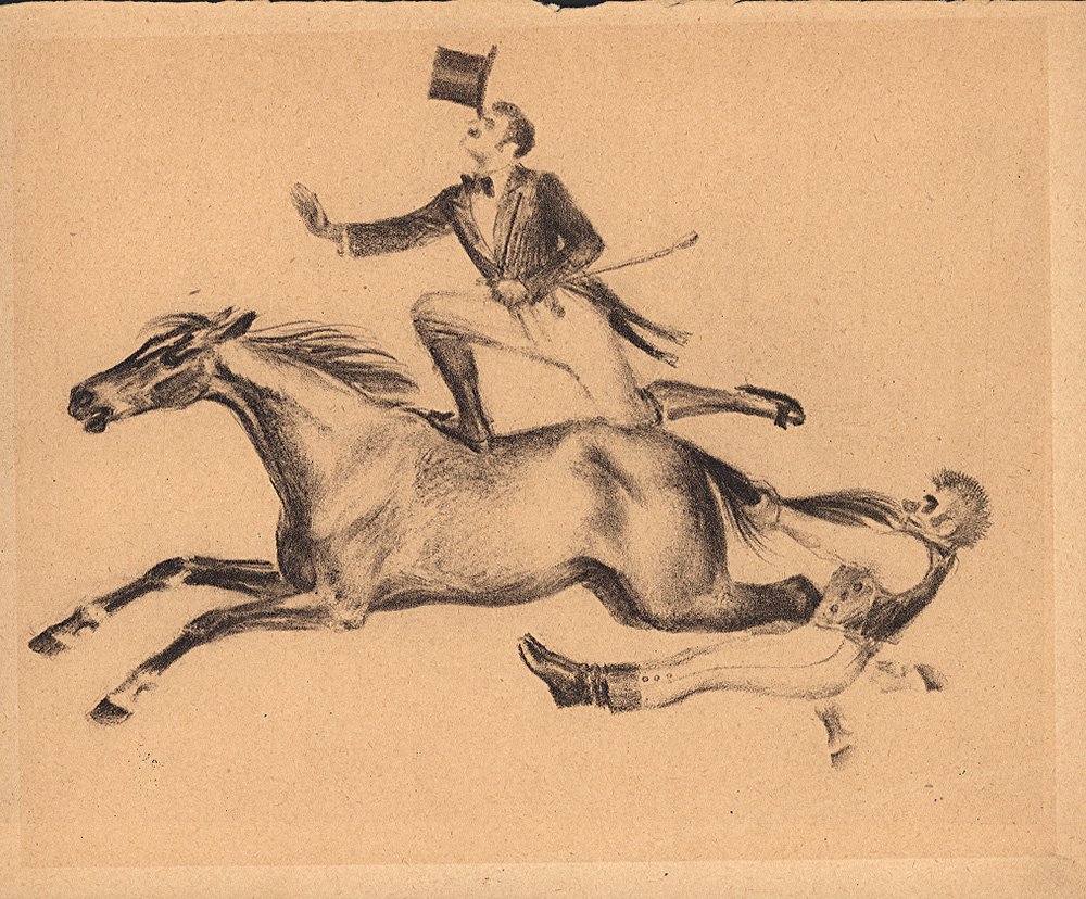 Владимир Лебедев. «Наездник на лошади и клоун». 1928. Фото: Музей Анны Ахматовой в Фонтанном доме
