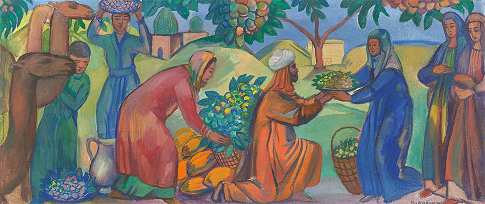 Павел Кузнецов. Эскиз росписи Казанского вокзала. 1910-е. Дар Отара Маргания Третьяковской галерее. Фото: Третьяковская галерея.