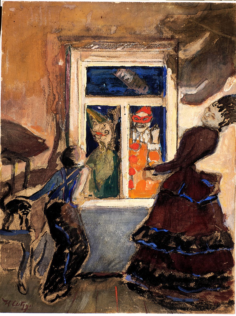 Николай Сапунов. «Ряженые». 1908. Фото: Государственная Третьяковская галерея