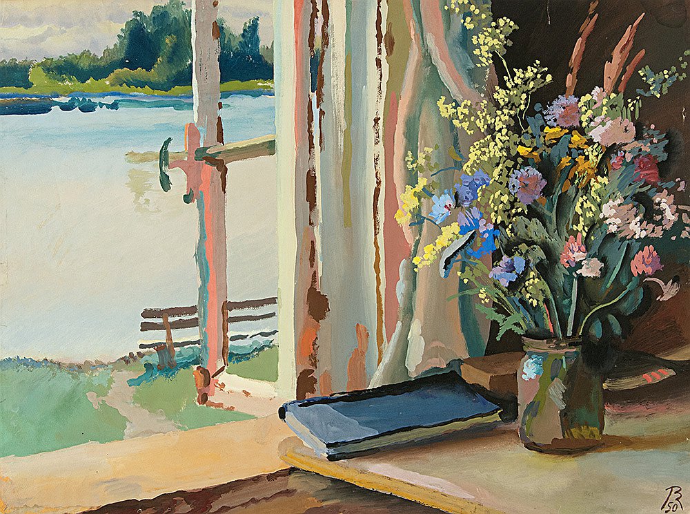 Владимир Конашевич. «Букет у окна». 1950. Фото: Государственный Русский музей