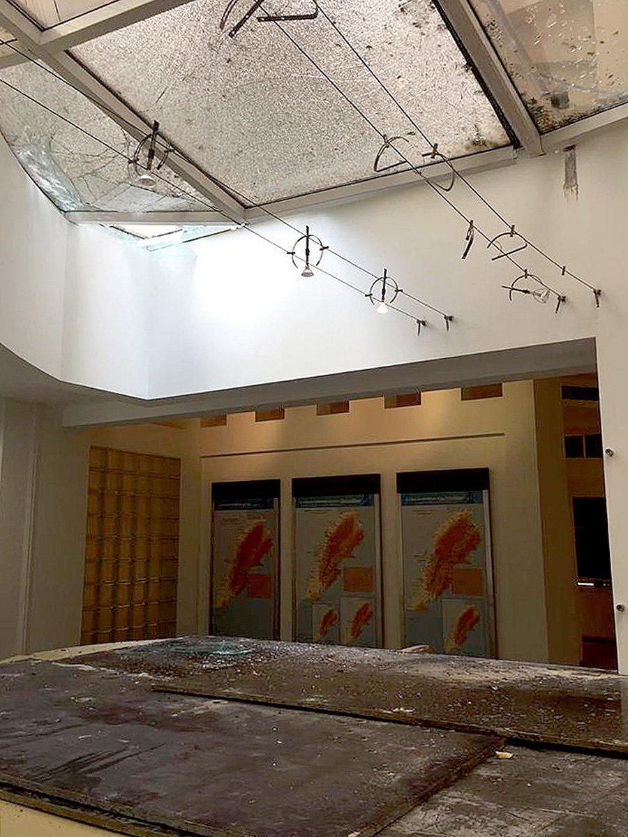 Состояние потолка в Музее ливанской предыстории. Photo: Elsa Urtizverea
