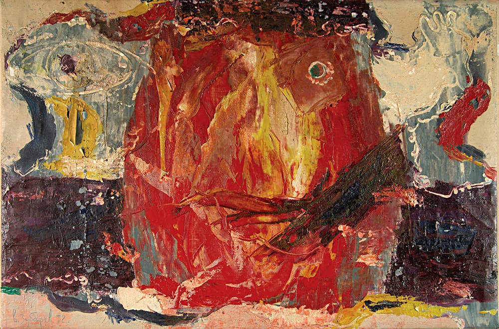 Владислав Зубарев. «Гуляка. Олег Сатаев». 1972. Коллекция Фонда русского абстрактного искусства. Общий вид. Фото: ГосНИИР