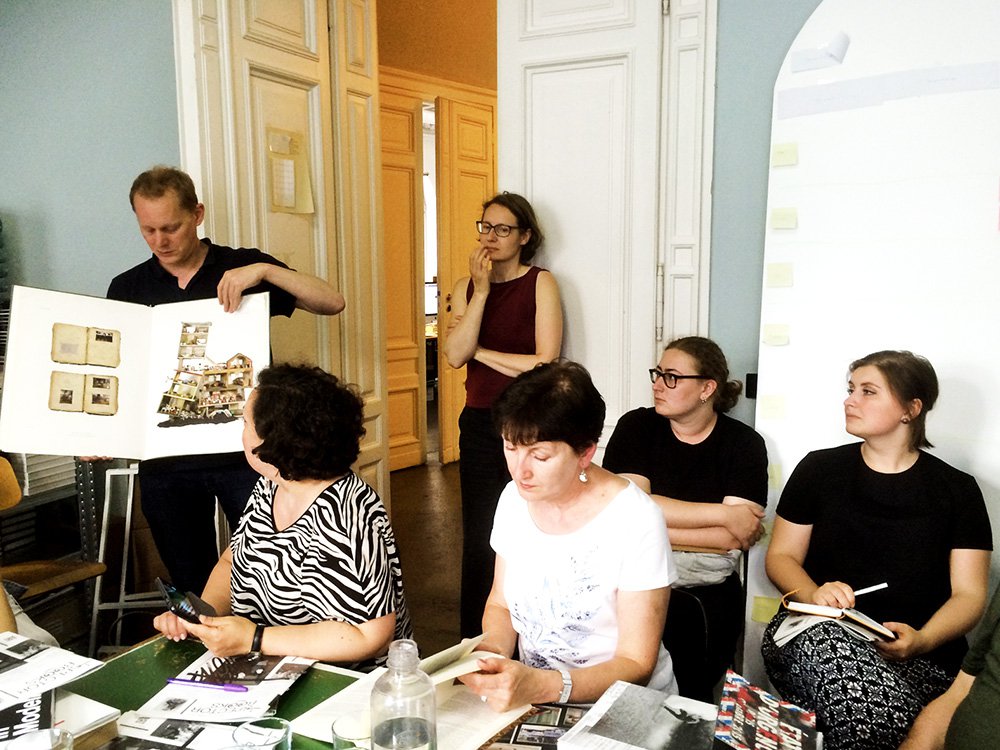 На встрече в издательстве Spektor Books в Лейпциге. Фото: Ксения Велиховская