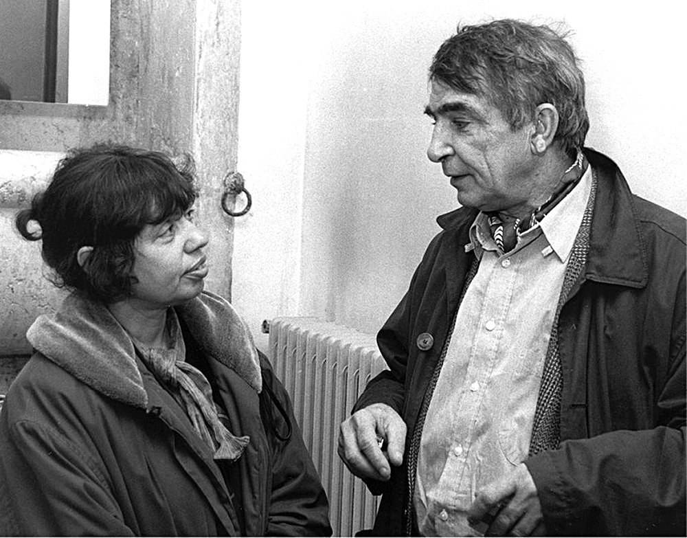 Галина Маневич и Эдуард Штейнберг. Верона, 1994. Презентация книги Иосифа Бродского «Персидская стрела» с литографиями Эдуарда Штейнберга. Фото: Новое литературное обозрение