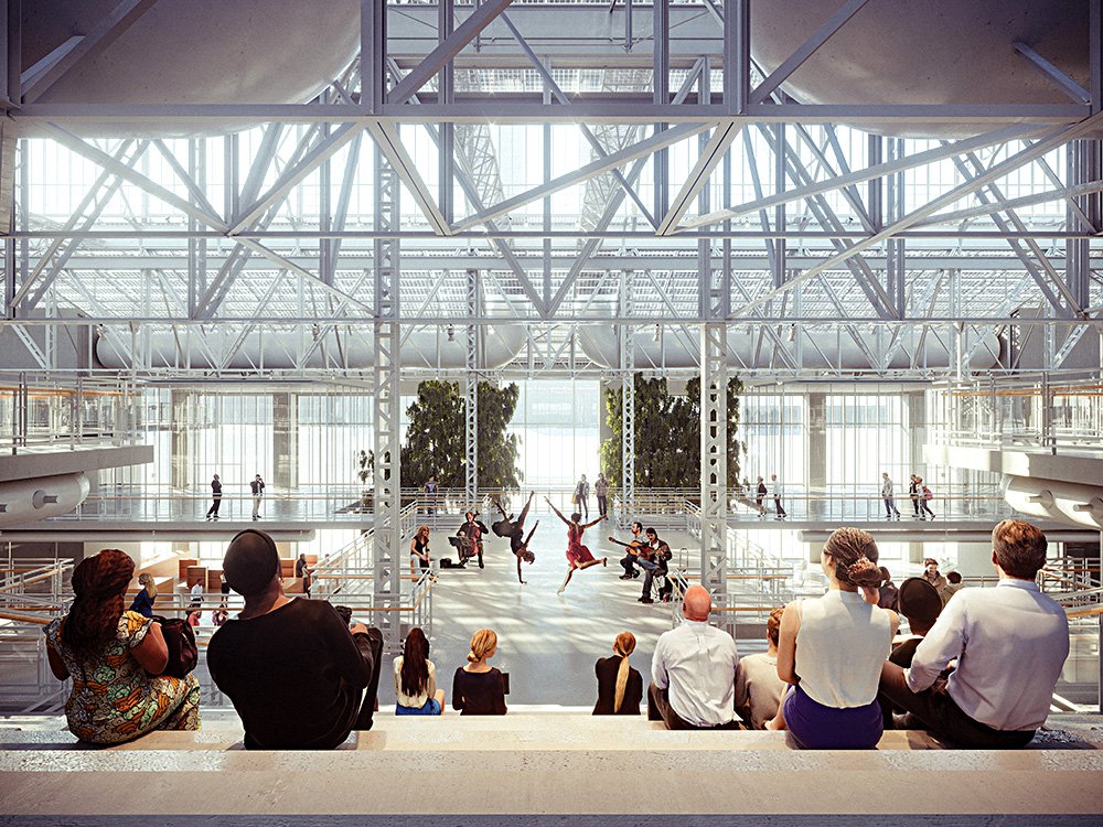 Проект здания фонда V-A-C внутри. Фото: Renzo Piano Building Workshop (RPBW)