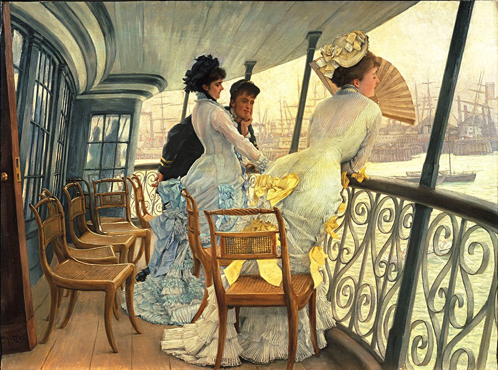 Джеймс Тиссо. «На галерее корабля "Калькутта"». Около 1876. Фото: Tate, Londres, Dist. RMN-Grand Palais / Tate Photography