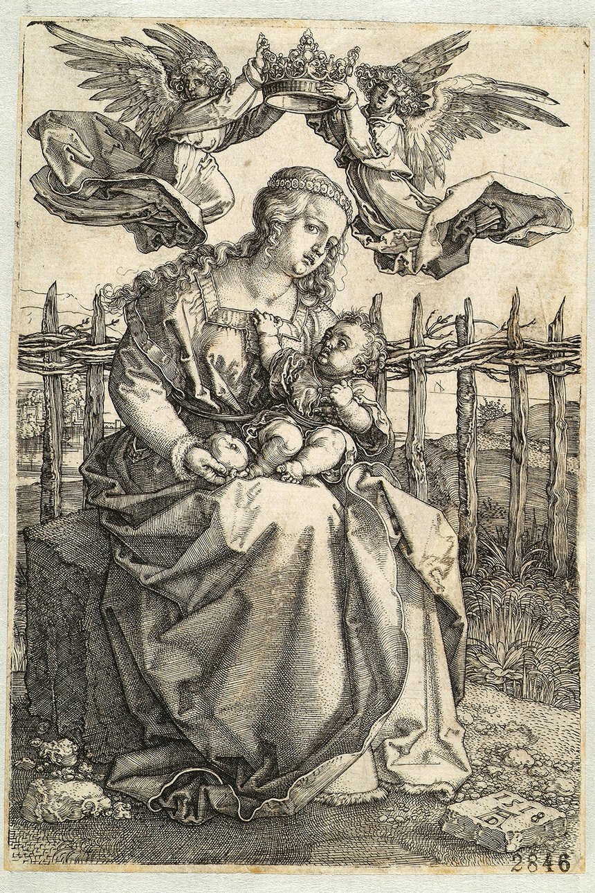 Альбрехт Дюрер. «Мадонна, коронуемая двумя ангелами». 1518. Фото: Государственный Исторический музей
